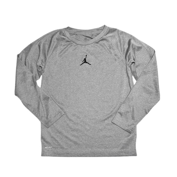 Jordan Shirts & Tops Air Jordan Boys Grey Long Sleeve Top Poshmark